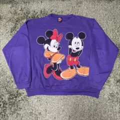 【Vintage】Disney 90sミッキー&ミニー スウェット X