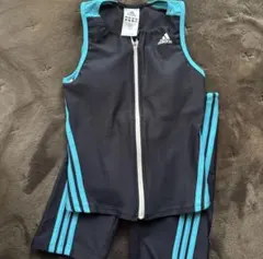 adidas スポーツ用水着 ブラック/ターコイズ
