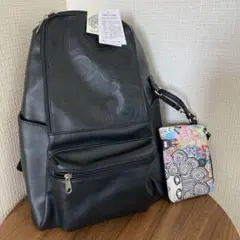⭐︎未使用タグ付き⭐︎ スカラー　ポーチ付き　スカラ子ちゃんリュック　ブラック