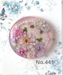 メル30077様レジンヘアゴム ポニーフック ドライフラワー No.478