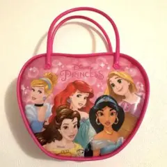 ディズニープリンセス ビニールバッグ ミニバッグ　かばん 小物入れ ポーチ