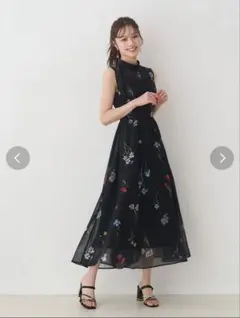 【MERCURYDUO】【2026SS】花柄バックレースアップワンピース