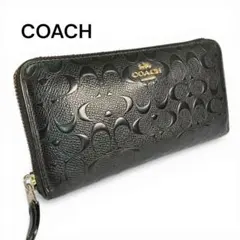 COACH　コーチ　長財布　財布　ウォレット　シグネチャー　ブラック