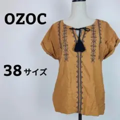 OZOC オゾック 半袖 トップス 38 レディース ブラウン 刺繍 リボンのサムネイル