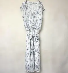 【ジャスグリッティー】花柄ウエストリボン付きワンピース