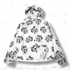 美品　2XL weirdo ウルフ柄　シアサッカー　シャツ　パーカー　ジャケットのサムネイル
