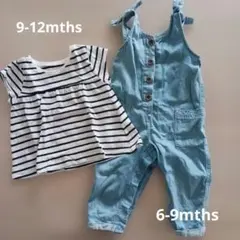 next ベビー服 デニムサロペット トップス セットのサムネイル
