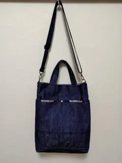 トートバッグ　デニム　手製