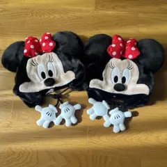 ミニーマウス 耳付きファー帽子 ミニーちゃん ファンキャップ