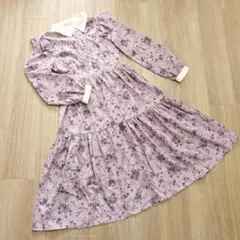 アクシーズファムポエティック フラワー 薔薇 バラ 花柄 フリル ワンピース