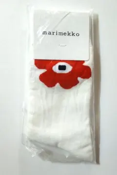 marimekko Unikko ソックス ホワイト レッド 未使用のサムネイル