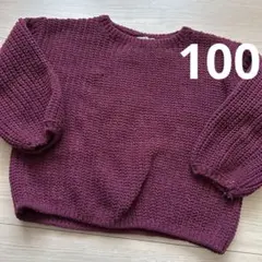 H&M バーガンディ ニットセーター UK 2-4Y