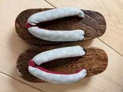 木製キッズ草履 ブラウン/ブルー/レッド キッズ子供 女の子19cm