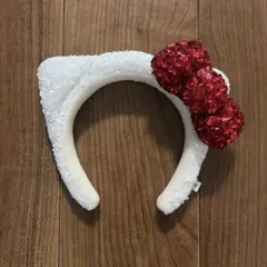 キティちゃん風 スパンコールカチューシャ