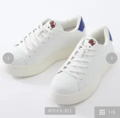 ハローキティ スニーカー ホワイト 厚底 レディースのサムネイル