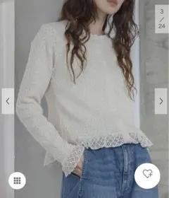 新品タグ付き レースシャーリングフリルカットソー Sonny Label - メルカリ