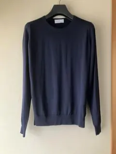 JOHN SMEDLEY ビームス ウール 30G クルーネックニット 黒 M