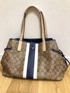 Coach ストライプデザイン バッグ