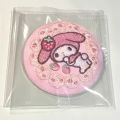 マイメロディ 刺繍缶バッジ いちごデザイン