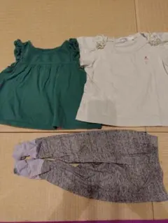 「女の子 ベビー服 80cm トップス パンツ 3点セット まとめ売り」