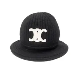 【新品同様】セリーヌ トリオンフ クロシェ バケットハット ニット帽 ビーニー