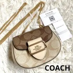 未使用保管品 コーチcoach モーガン クロスボディ チェーンショルダー