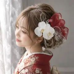 【即購入OK!】*59 胡蝶蘭❣️❣️髪飾り 成人式　卒業式　結婚式　前撮り 七五三のサムネイル