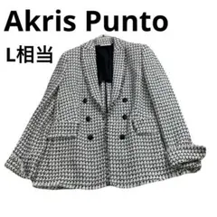 最高級　美品　A-K-R-I-S ツイードジャケット ダブルボタン フリンジのサムネイル
