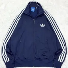 80s ファイヤーバード トラックジャケット刺繍トレフォイルネイビー 80s adidasファイヤーバード トラックジャケット刺繍トレフォイル
