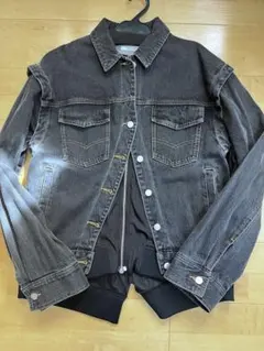 新品☆ヤマダヤ RADIATE ツイードドッキングデニムジャケット グレー
