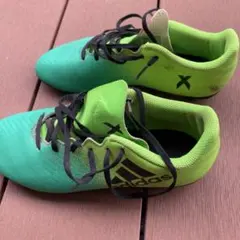 お値下げしましたadidas サッカーシューズ グリーン/イエロー22.5センチ