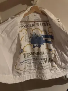 ホワイト プリントジャケット