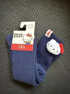 HELLO KITTY ネイビー ソックス 34-36 22-23.5