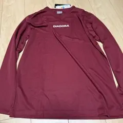 DIADORA ワインレッド Vネックシャツ Lサイズ