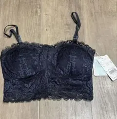 ジェラートピケ　見せブラ（キャミソール）　新品未使用　カップ付き　ブラック