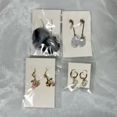 未使用 ピアス 4点セット アクセサリー