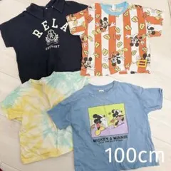 100cm 子供用 Tシャツ セット ミッキー タイダイ柄 リトシー