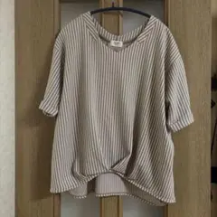BEAMS HEART ストライプ柄 Vネック 半袖カットソーのサムネイル