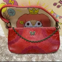 ANNA SUI レッド ハンドバッグ