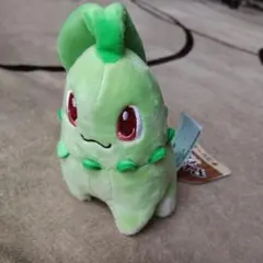 中国限定】ポケモン チコリータ可動ぬいぐるみ 頭の葉っぱ動きます