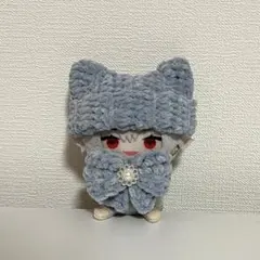 にじぱぺっと ぬい服 猫耳ニット帽 リボン