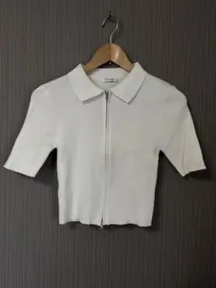 INGNI 半袖フロントジップ　ホワイトM