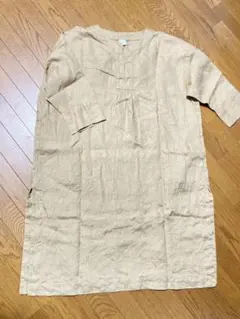 新品未使用itirin 一輪 イチリン まつもとテキスタイル麻100%チュニック 新品未使用itirin 一輪 イチリン まつもとテキスタイル麻100%ワンピ