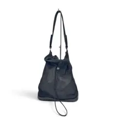 PRADA プラダ メッシュ 巾着 ワンショルダーバッグ ブラック