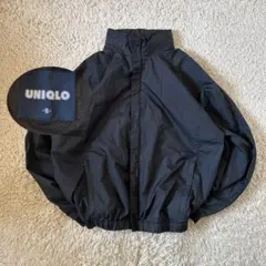 90s】olduniqlo ジップアップジャケット　紺タグ　フード　短丈　y2k