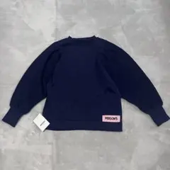 【新品タグ付】パーソンズ パフスリーブ ニットプルオーバー ネイビー S