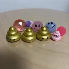 うんちソフビ 金うんち3個 ピンクうんち1個 スーパーボール5個セット