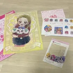 プリキュア ガチャガチャ クリアファイル シール3点セット