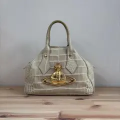 Vivienne Westwood ヤスミン　型押し　ハンドバッグ　オーブ金具