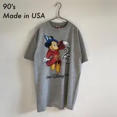 90s アメリカ製 ディズニー ファンタジア ミッキー Tシャツ 25周年